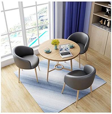 Small Office Conference Coffee Table Chair Set, 1 Table 3 Chairs Leisure Table  Coffee Shop Dessert Shop Tea Shop Office Reception Room Lounge 80cm Solid  Wood Round Table (Color : Gray) - Yahoo Shopping