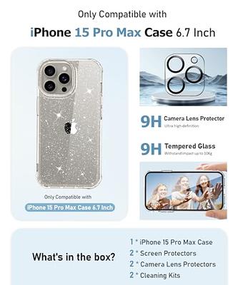 MIODIK for iPhone 12 Case and iPhone 12 Pro Case with Phone Stand, [Not  Yellowing] Clear Glitter Shockproof Protective Phone Case, [Non-Slip] Slim