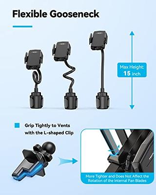 TECKNET Cup Holder Phone Mount for Car - Vent Clip with Cars