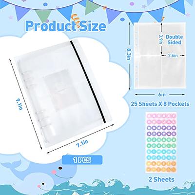 Kpop Photocard Binder Album A5 with 200 Pocket Sleeves and 2 Sheet Letter  Stickers for K-Pop PC Binder Decorations