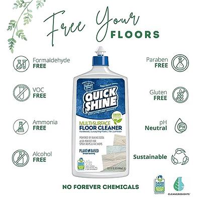 Quick Shine Multi Surface Floor Cleaner 27oz, Ready to Use, Dirt  Dissolving, Streak Free, No Rinse, Use on Hardwood, Laminate, Luxury Vinyl  Plank LVT, Tile & Stone