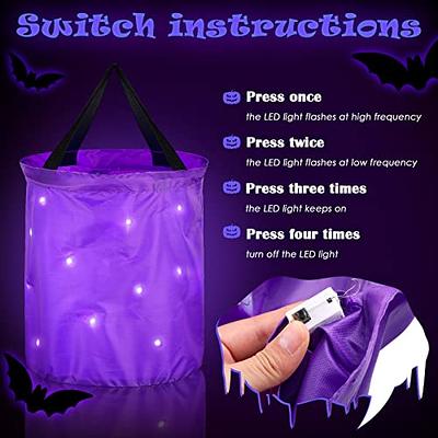 Shappy 4 Pieces LED Light Halloween Candy Bags Up Party Trick or Treat  Multipurpose Reusable Goody B…See more Shappy 4 Pieces LED Light Halloween