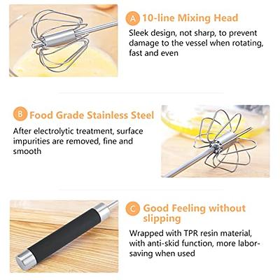  ForTomorrow Stainless Steel Whisk Set - 8+10+12 Thin Handle  Wisk Balloon Wire Whisks Kitchen Tool for Cooking, Baking, Mixing Blending,  Whisking, Beating, Stirring: Home & Kitchen
