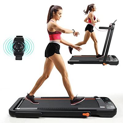 Under Desk Treadmill, 300 lb Capacity Walking Pad Treadmill with Remote,  Electric Portable Treadmill with LCD Touch Display, Installation-Free and  12