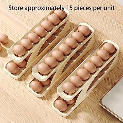 Rolling Egg Dispenser for Refrigerator - Automatic Egg Rolling Holder  Fridge Egg Organizer, Two Tier Space-Saving Egg Dispenser Tray for Cabinet,  Automatically Rolling Egg Container for Refrigerator - Yahoo Shopping