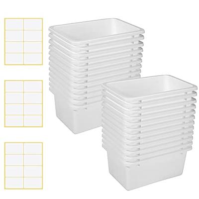 24 Pack Plastic Storage Bins Bulk Cubby Storage Bins Classroom Book Bins  Storage Organizer Containers for Classroom Library Preschool Office Home  Toys Books Organizing (White) - Yahoo Shopping