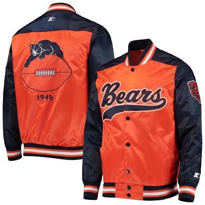 Starter Satin Varsity Denver Broncos White and Orange Jacket - HJacket