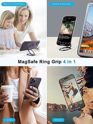Magnetic Cell Phone Ring Holder Compatible with iPhone 12 13 14 Series  MagSafe Removable Cell Phone Grip Kickstand