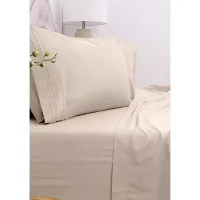 Sweet Home Collection 1800 Series Bed Sheets - Extra Soft Microfiber Deep  Pocket Sheet Set - Beige, Queen