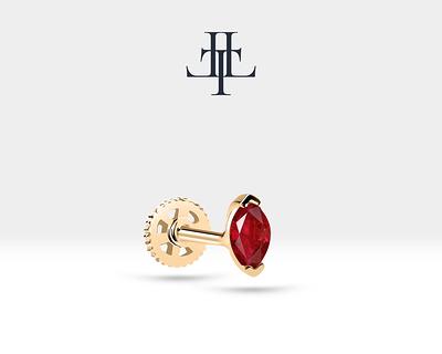 STONE AND STRAND 10-karat gold, ruby and diamond single earring |  NET-A-PORTER