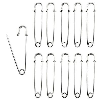 4Inch Large Safety Pins, Stainless Steel Safety Pins,Safety Pins Bulk Metal  Silver Sewing Pins Clothing Clips for Crafts, Skirts, Kilts, 10pcs - Yahoo  Shopping