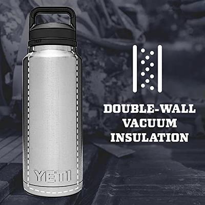 YETI Rambler Thermos Water Bottle Stainless Steel 18oz Insulated Screw On  Lid