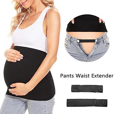 MUSIDORA Maternity Belly Pregnancy Support Band Belly Bands for Pregnant  Women Pants Extender for Pregnant Women (White+Black+Grey L) - Yahoo  Shopping