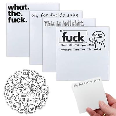 Fresh Outta Fucks Pad and Pen, to Do List Notepad Markers, Snarky Novelty  Office Supplies, Funny Sticky Notes and Pen Set, Gifts for Friends