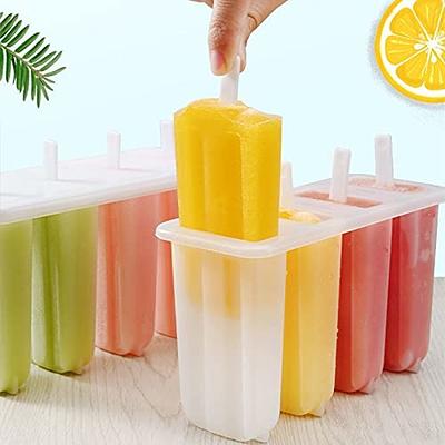 Popsicle Molds Set of 2, Ice Pop Molds Silicone 4 Cavities Ice