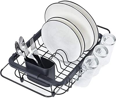 G.a HOMEFAVOR Dish Drying Rack, 2-Tier Adjustable Length(25.6-33.5