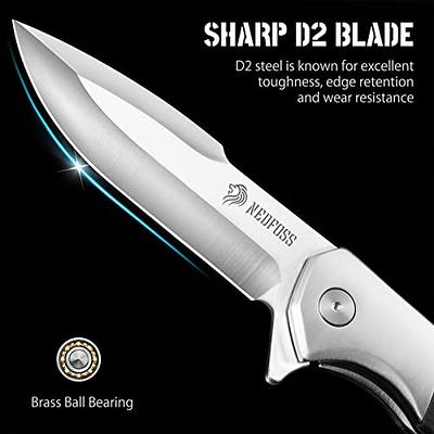 NedFoss Pocket Knife for Men, 4 inch D2 Steel Folding Knife with Clip, G10  Handle, Safety Liner Lock, Sharp Pocket Knives, Survival Knife for Hiking  Camping Gifts for Men - Yahoo Shopping