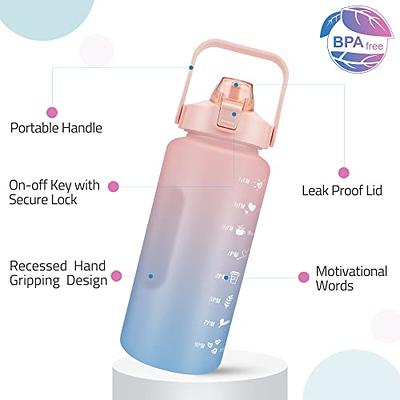 Hyeta 32 oz Water Bottles with Times to Drink and Straw, Motivational Water Bottle with Time Marker, Leakproof & BPA Free, Drink