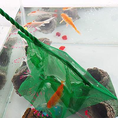 3 Pack Fish Net Aquarium Fine Fishing Mesh with Plastic Handle, 6