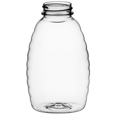 5.5 oz. (8 oz. Honey Weight) Cylinder PET Clear Sauce Bottle with