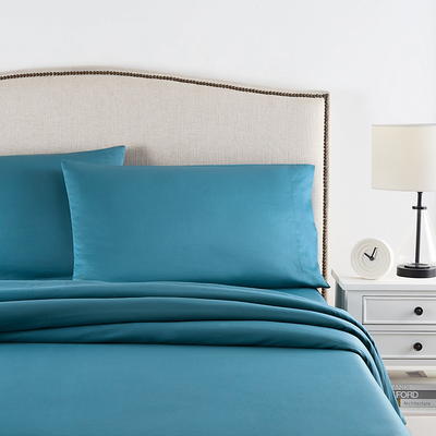 Mainstays 300 Thread Count Easy Care Percale Bed Sheet Set, Queen, Blue  Cove, 4 Piece 