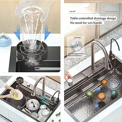 JOOKKI Silicone Sink Mat Protectors for Kitchen 26''x 14''. Kitchen Sink Protector Grid for Farmhouse Stainless Steel Accessory with R