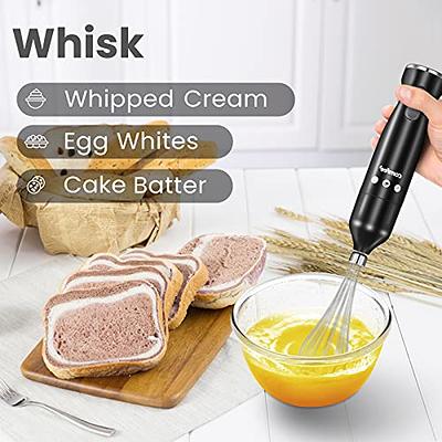 Immersion Hand Blender, UTALENT 5-in-1 8-Speed Stick Blender with 500ml  Food Grinder, BPA-Free, 600ml Container,Milk Frother,Egg Whisk,Puree Infant