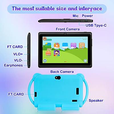 YOBANSE Kids Tablet, 7 inch Tablet for Kids 3GB RAM 32GB ROM Android 11.0  Toddler Tablet with Bluetooth, WiFi, GMS, Parental Control, Dual Camera