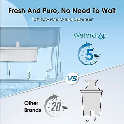Waterdrop 200-Gallon Long-Life 40-Cup Large Water Filter Dispenser with 1  Filter, for Home and Office, 5X Times Lifetime, Reduces Chlorine, PFOA/PFOS