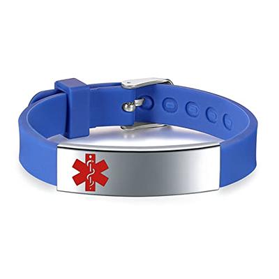 Amazon.com: Autism Kids Sport Medical ID Alert Bracelet with Red Emblem for  Children. Size 6.5