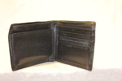Vintage Fossil Dark Brown Distressed Leather Rustic Money Clip 