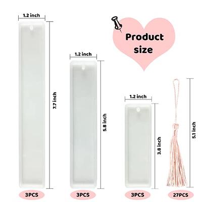 MUXGOA 9 Pcs Bookmark Mold with Tassles,Resin Bookmark Molds DIY Bookmarks  Rectangle Silicone Bookmark Mold with 27 Pcs Handmade Silk Bookmark Tassels  for Key Chain DIY Art Craft - Yahoo Shopping