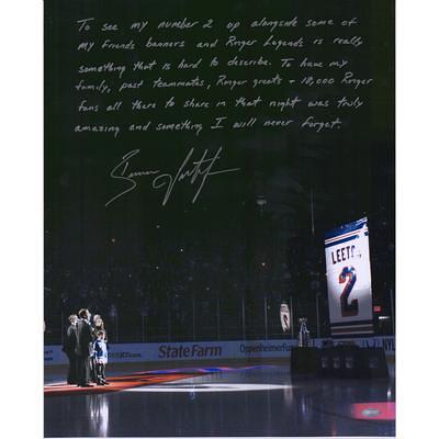 K'Andre Miller New York Rangers Framed Autographed 11 x 14 White Jersey Spotlight Photograph - Limited Edition of 79