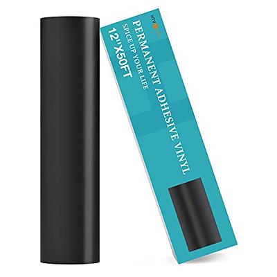 HTVRONT Black Permanent Vinyl Roll - 12 x 50 FT Matte Black