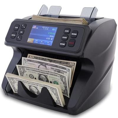 Aneken Money Counter Machine with Value Count, Dollar, Euro  UV/MG/IR/DD/DBL/HLF/CHN Counterfeit Detection Bill Counter, Add and Batch  Modes, Cash