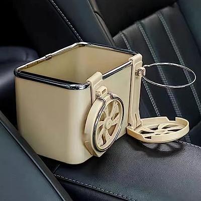 Car Armrest with Cup Holder Storage Box ,Multifunctional Car Seat  Organizer, Car Center Console Foldable Storage Box for Water Cup Paper  Towels