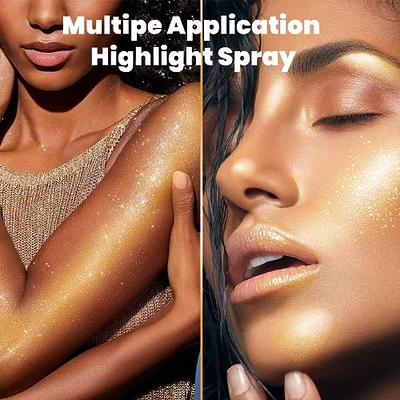 Holographic Glitter Spray Highlight Powder Spray for Hair Body