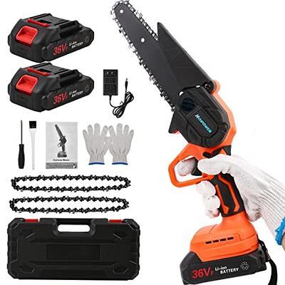 6-inch Mini Chainsaw Cordless, Battery Powered Electric Chainsaw Cordless,  Handheld Chainsaw with 2Pcs 21V 2.0Ah Batteries, Portable Small Chainsaw  for Tree Trimming Branch Pruning and Wood Cutting - Yahoo Shopping