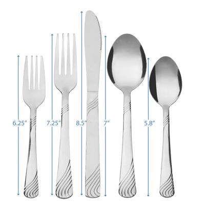 49 Pcs Silverware Set for 8 Stainless Steel Flatware Cutlery