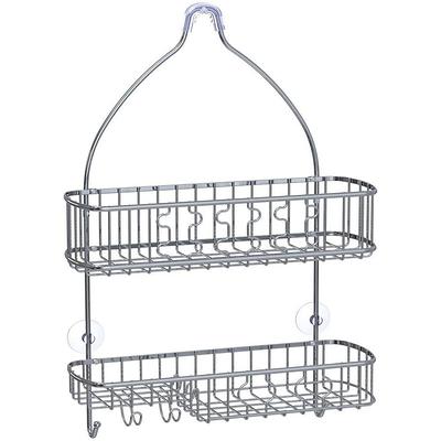 Over the Door Shower Caddy Organizer, Shower Storage Rack Shelf with Hooks  & Soap Holder, Silver - Yahoo Shopping