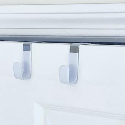 Evelots Over The Door Hooks for Standard Doors, 2 Pack Heavy Duty