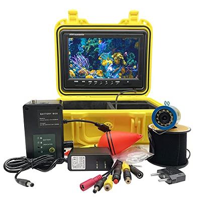 100FT/30M Portable Underwater Fishing Camera Video Fish Finder DVR  Recording with Drop Protection Case 9 HD LCD Monitor 1200TVL Camera for Ice  Lake Boat Fishing 24pcs Infrared and Cool LED Lights 