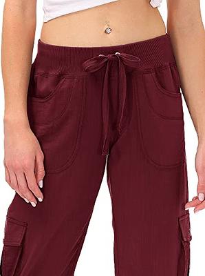 Capri Pants for Women Workout Cargo Pants 3/4 Length Summer Casual Lounge  Capris Slacks with Multi Pockets 