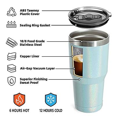 Deitybless 8 Pack 30oz Stainless Steel Tumblers Bulk Reusable Travel Mugs  with Lid, Double Wall Powder Coated Coffe Cup for Home, Office, Outdoor  Suitable for Vehicle Cup Holders 