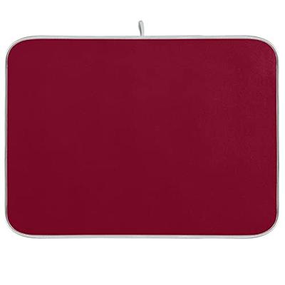 Burgundy Red Drying Dish Mat Drying Pads for Kitchen Counter