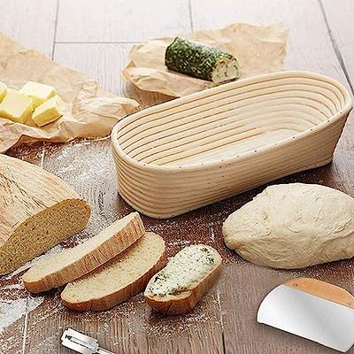 Bread Proofing Basket Set, Silicone Oval Dough Proofing Box