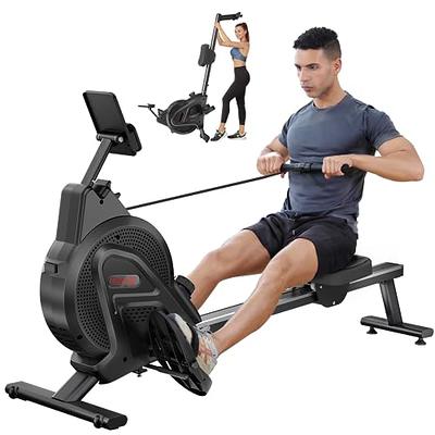 Rowing Machine, Merach Magnetic Rower Machine for Home, 16 Levels of Quiet  Resistance, Dual Slide Rail with Max 350lb Weight Capacity, App Compatible  with LCD Monitor, Q1S : : Sports, Fitness 