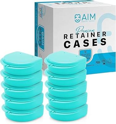 IMPRESA [3 Pack] Retainer Case Set Intended for Invisalign Teeth Aligner -  Slim Pocket-Sized Aligner Case to Take Anywhere - Retainer Cases for Secure