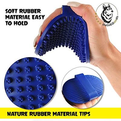 Dog Bath Brush,Rubber Dog Shampoo Grooming Brush, Silicone Dog Shower Wash Curry Brush, for Short Long Haired Dogs Cats Massage Comb, Soft Shedding