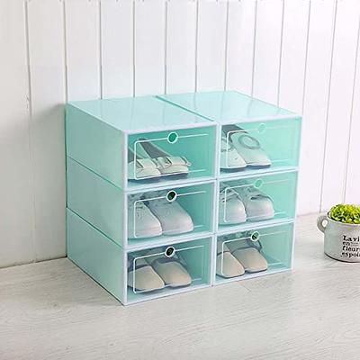 Youngy 6Pcs Plastic Shoe Box Stackable Foldable Shoe Organizer Drawer  Storage For Case Storage Box With Compartments Wooden - Yahoo Shopping